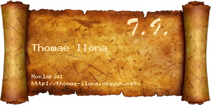 Thomae Ilona névjegykártya